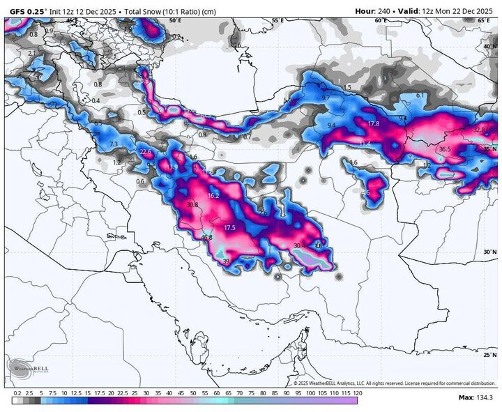 سامانه بارشی زمستانی بسیار قدرتمند در آستانه ورود به کشور / بارش برف سنگین و کولاک در راه است سامانه بارشی زمستانی بسیار قدرتمند در آستانه ورود به کشور / بارش برف سنگین و کولاک در راه است
