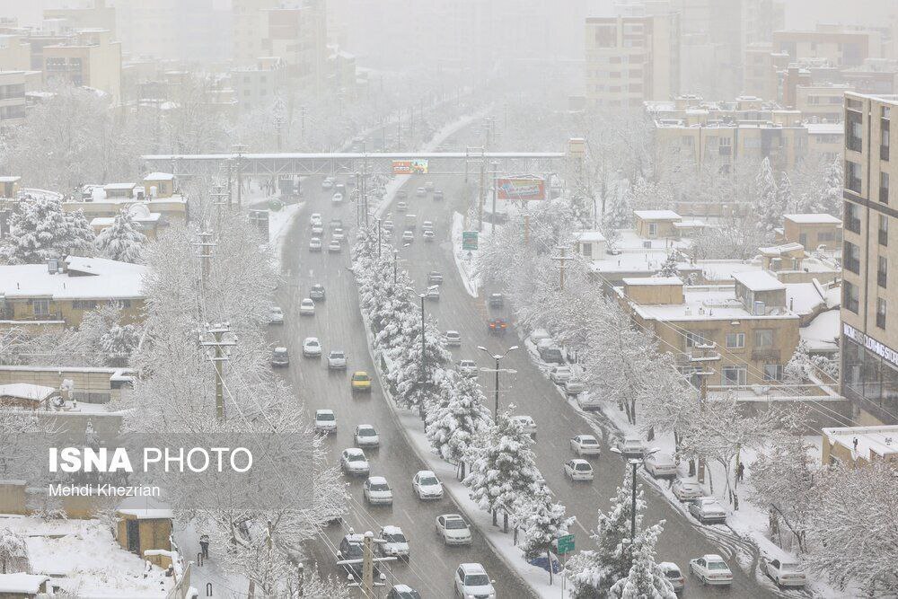 بارش شدید برف همدان را سفیدپوش کرد