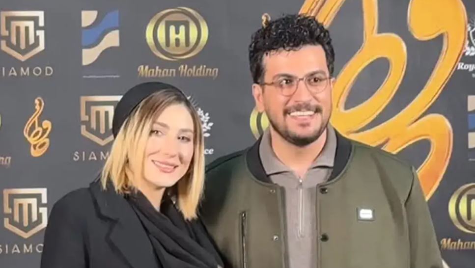 امیرحسین قیاسی و همسرش در جشن حافظ + فیلم