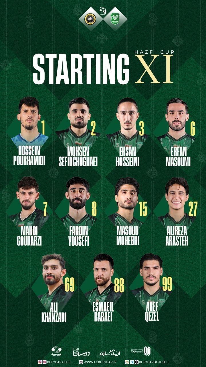 ترکیب خیبرخرم آباد مقابل خیبر سپاهان مشخص شد