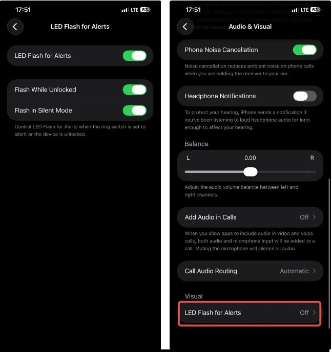 فلش زدن آیفون هنگام تماس / روش و مراحل فعال و غیرفعال کردن این قابلیت فلش زدن آیفون هنگام تماس / روش و مراحل فعال و غیرفعال کردن این قابلیت
