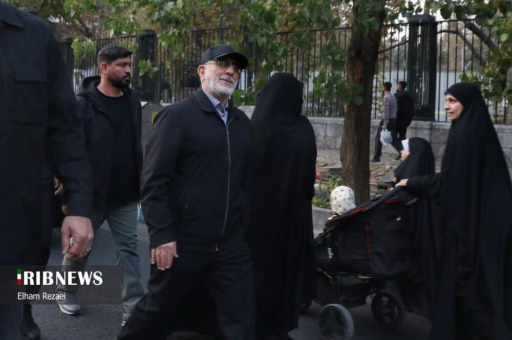 ظاهر متفاوت از سردار قاآنی در تجمع امروز