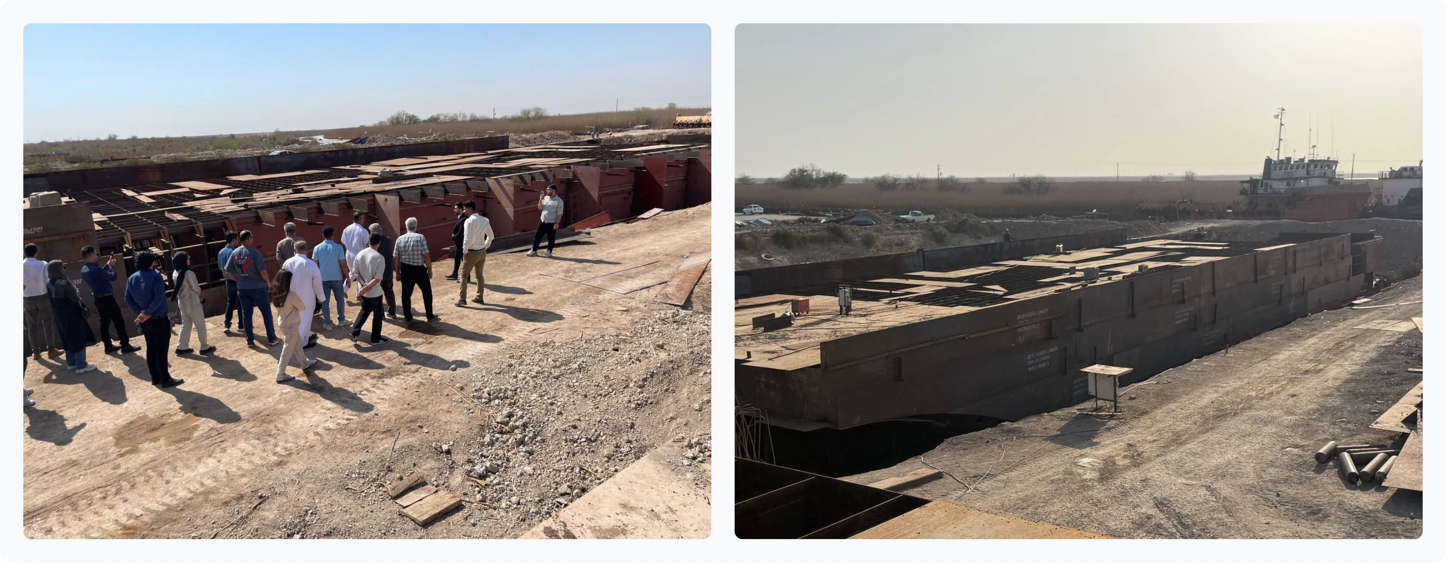 نمای کلی از پروژه نوینکس در کشتی‌سازی مینوبار اروند واقع در آبادان