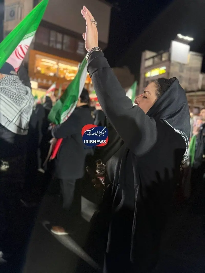 حضور مریلا زارعی در تجمعات شبانه تهران