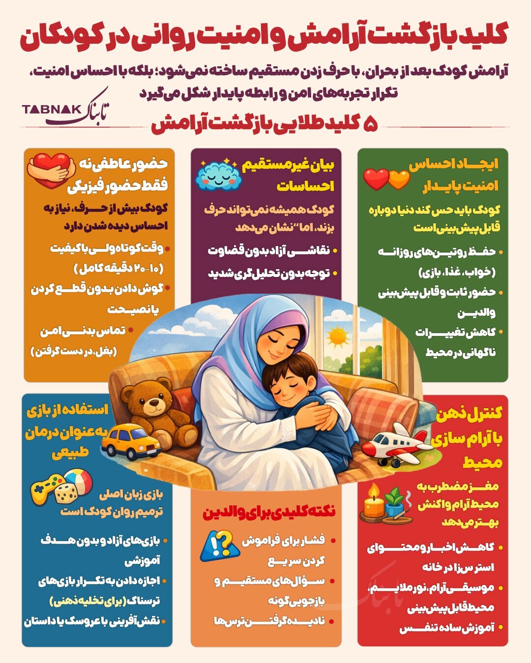 کلید بازگشت آرامش و امنیت روانی در کودکان