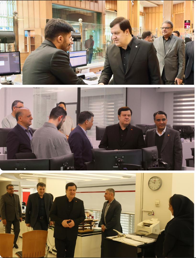 بازدید مدیرعامل بانك ملت از روند خدمت رسانی به مشتریان در شعب و واحدهای ستادی بانك