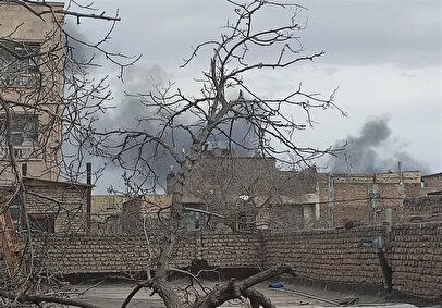 اصابت یک پرتابه به مخزن سوخت در فرودگاه مشهد و شهرک صنعتی نیشابور