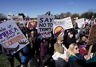 تظاهرات گسترده در آمریکا علیه ترامپ / کمپین «نه به پادشاه » به راه افتاد