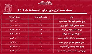 لیست قیمت انواع برنج هاشمی در بازار / کیسه ۱۰ کیلویی برنج هاشمی درجه یک چند شد؟ + جدول ۲۸ اردیبهشت ۱۴۰۵