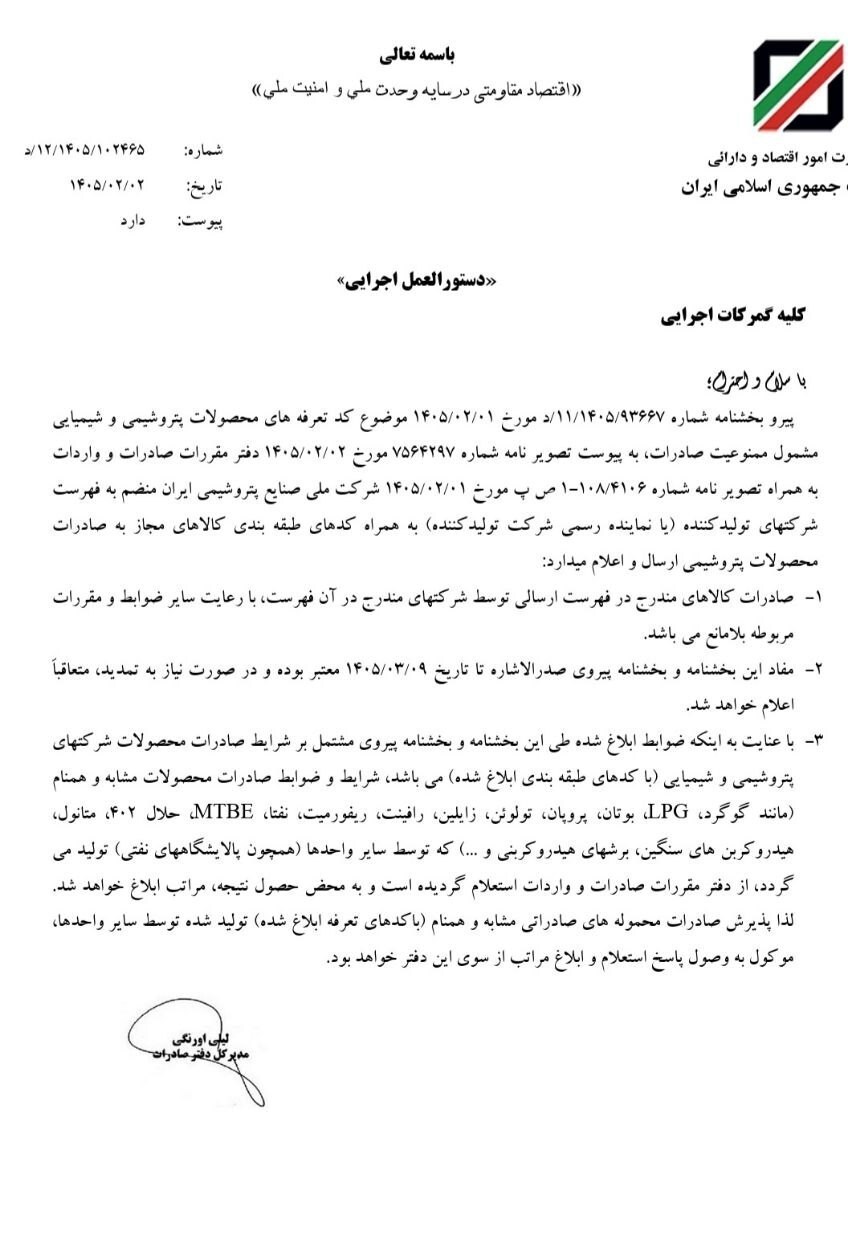 لیست محصولات صادراتی به روز شد 