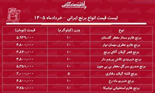 قیمت انواع برنج ایرانی در بازار / برنج عنبربو، طارم، سرلاشه، صدری و...کیلویی چند شد؟ + جدول خردادماه ۱۴۰۵