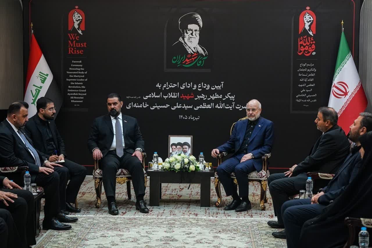الحلبوسی با قالیباف دیدار کرد؛ رایزنی در حاشیه مراسم تشییع الحلبوسی با قالیباف دیدار کرد؛ رایزنی در حاشیه مراسم تشییع