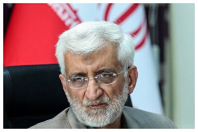 حضور سعید جلیلی در نماز بر پیکر رهبر شهید در مصلی تهران