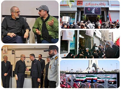 مدیرعامل و کارکنان بانک مسکن در مراسم تشییع شهدا حضور یافتند