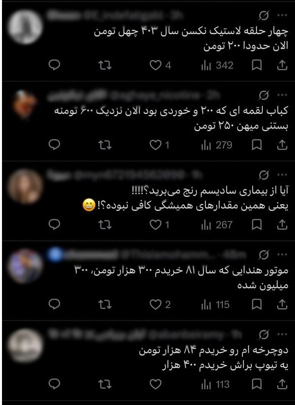 صدای گرانی در شبکه‌های اجتماعی؛ مردم درباره فشار معیشتی چه می‌گویند؟
