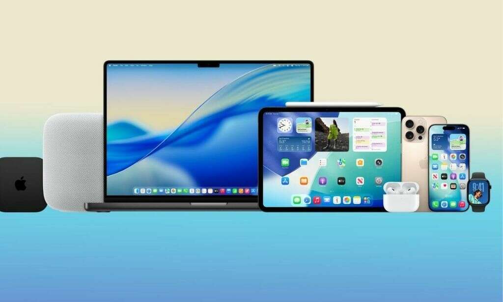 تصویری از محصولات اپل که در بازرگانی سیب امکان خرید قسطی دارند