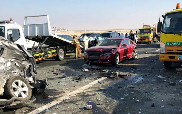 تصادف وحشتناک در اتوبان کمربندی مسکو + فیلم