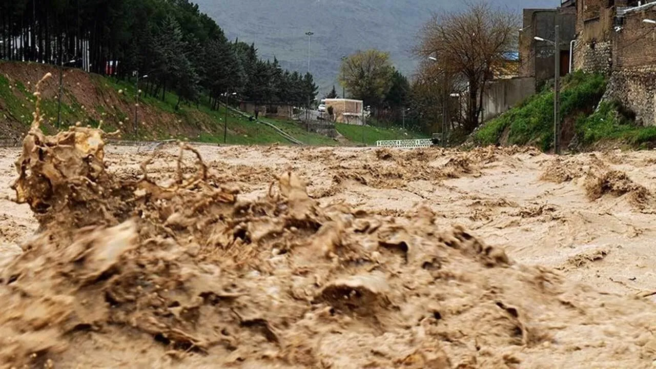 لحظه نجات مرد گرفتار در سیل امامزاده داوود تهران + فیلم