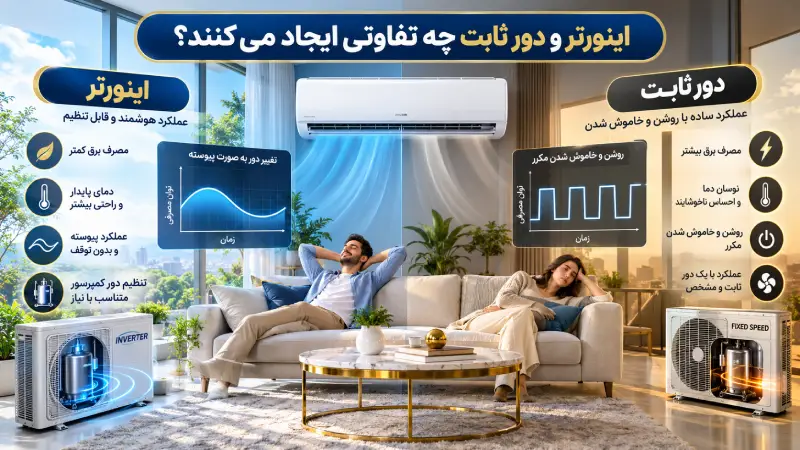 اینورتر و دور ثابت چه تفاوتی ایجاد می‌کنند؟