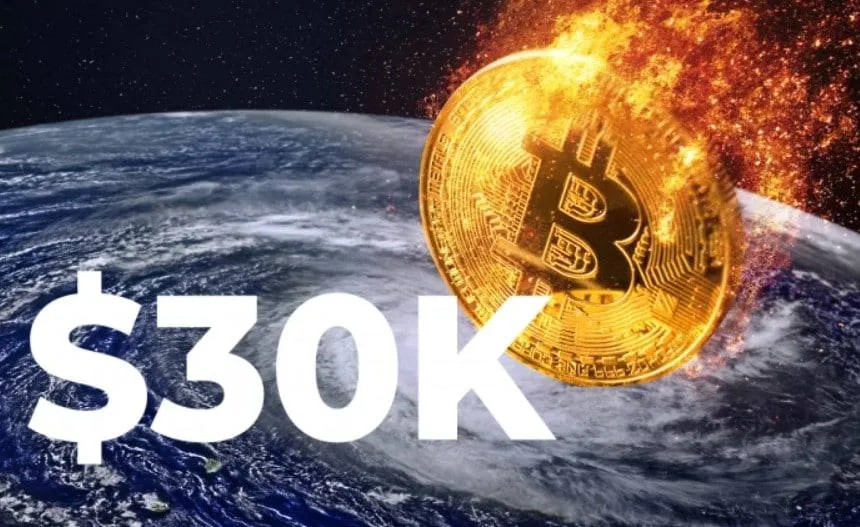 احتمال سقوط بیت کوین به زیر ۳۰ هزار دلار!