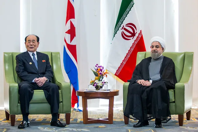 دیدار روحانی و رییس مجمع عالی کره شمالی +عکس