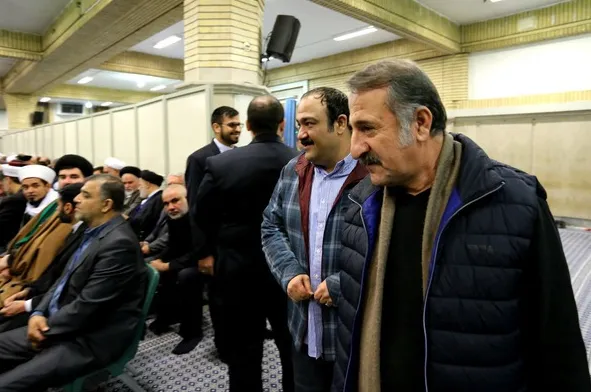 مهران غفوریان و مهران رجبی در دیدار امروز مسئولان نظام با رهبر انقلاب+عکس
