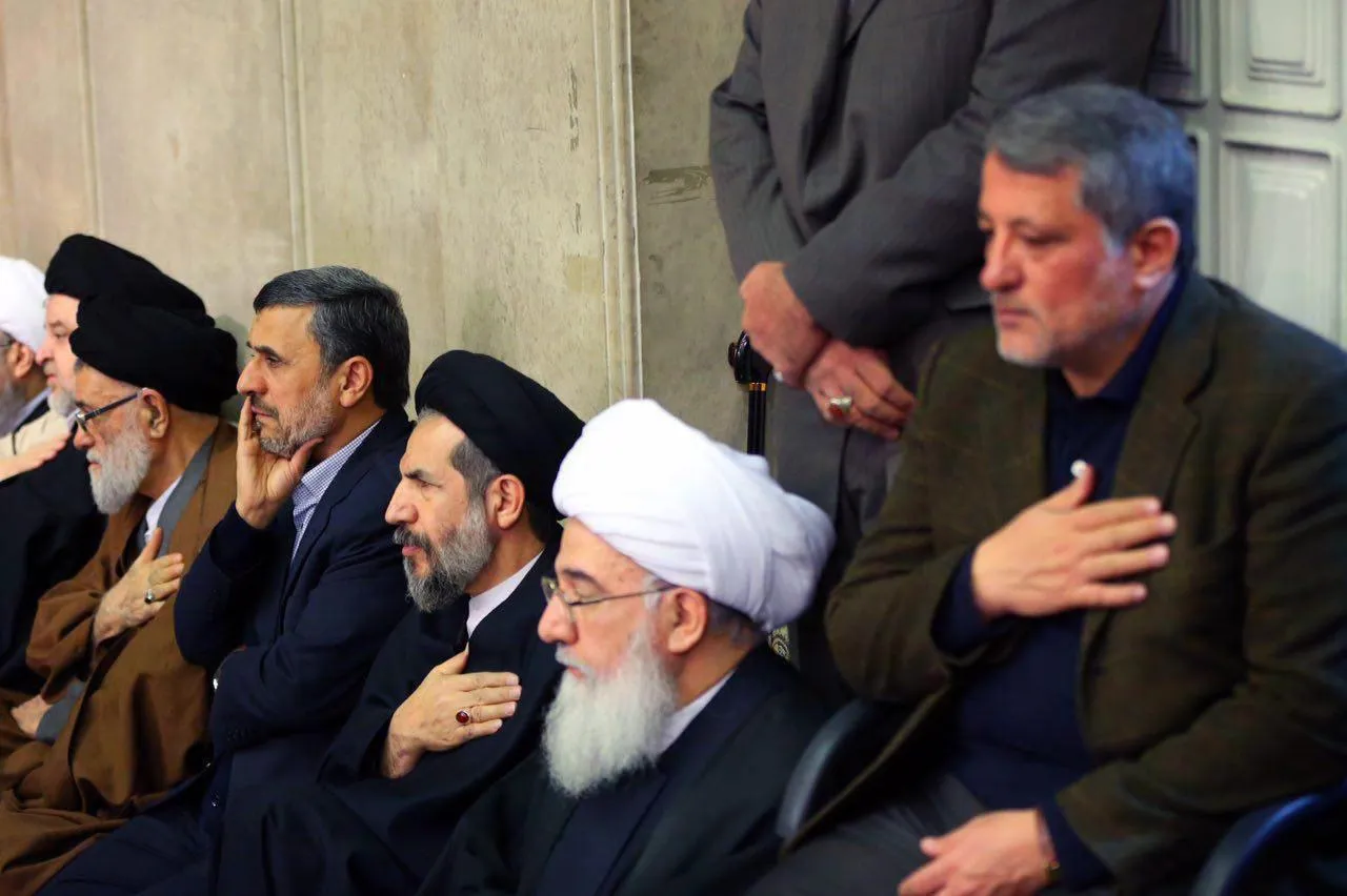 فرزندان هاشمی در مراسم ترحیم امروز حسینیه امام خمینی(ره) +عکس