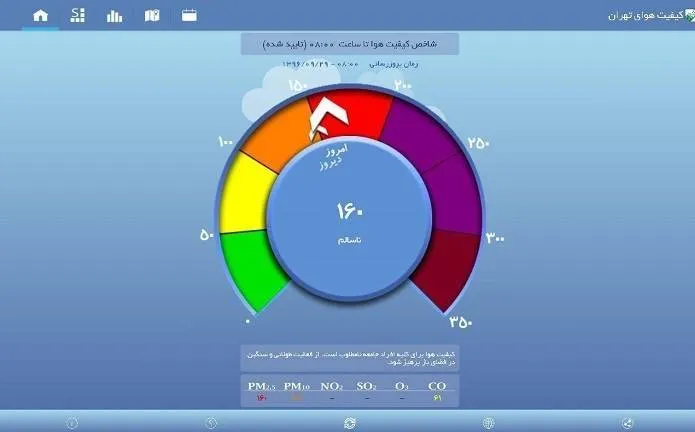 بحث مجری تلویزیون با مدیرعامل شرکت کنترل کیفیت هوا +فیلم