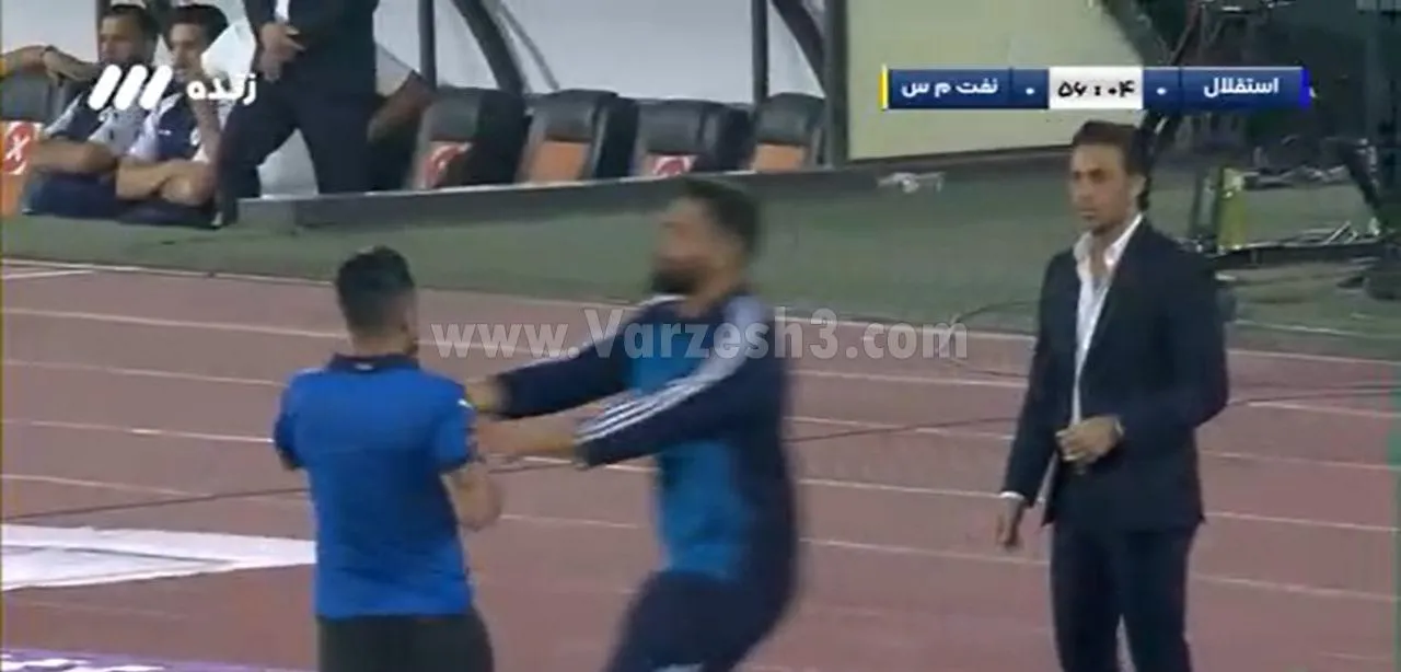 «جیمی‌جامپ» هوادار استقلال به زمین! + فیلم