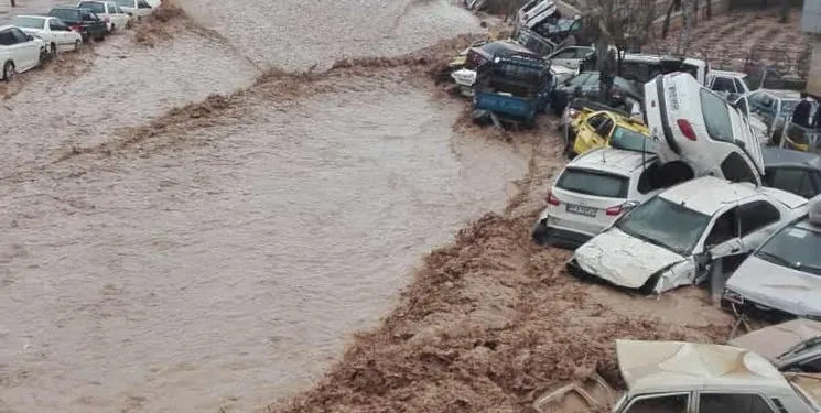 سیل در روستای «غدیرگه» نی ریز استان فارس + فیلم