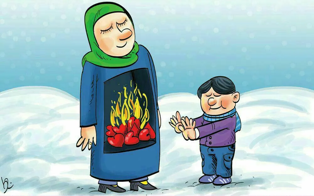 تصاویری تأمل برانگیز از نگرانی مادر (کاریکاتور)