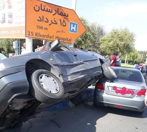 تصادف عجیب در ورامین +عکس