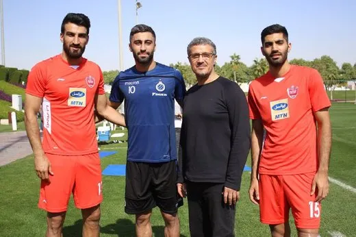مهاجم استقلالی در تمرین پرسپولیس حاضر شد +عکس