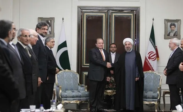 دیدار نواز شریف با روحانی+عکس