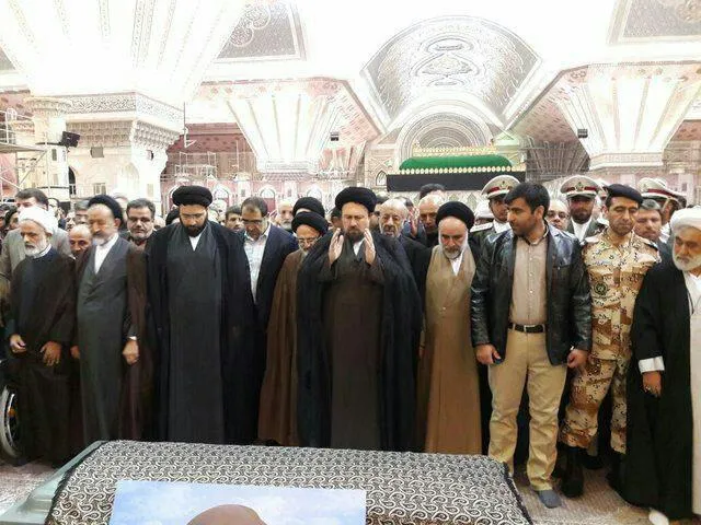 تشییع پیکر مرحومه مرضیه حدیدچی در حرم امام خمینی