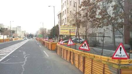پروژه دردسرساز فاضلاب در میدان قدس تهران +عکس