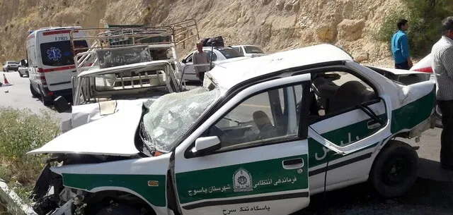 جان باختن دو مأمور ناجا در یک تصادف +عکس