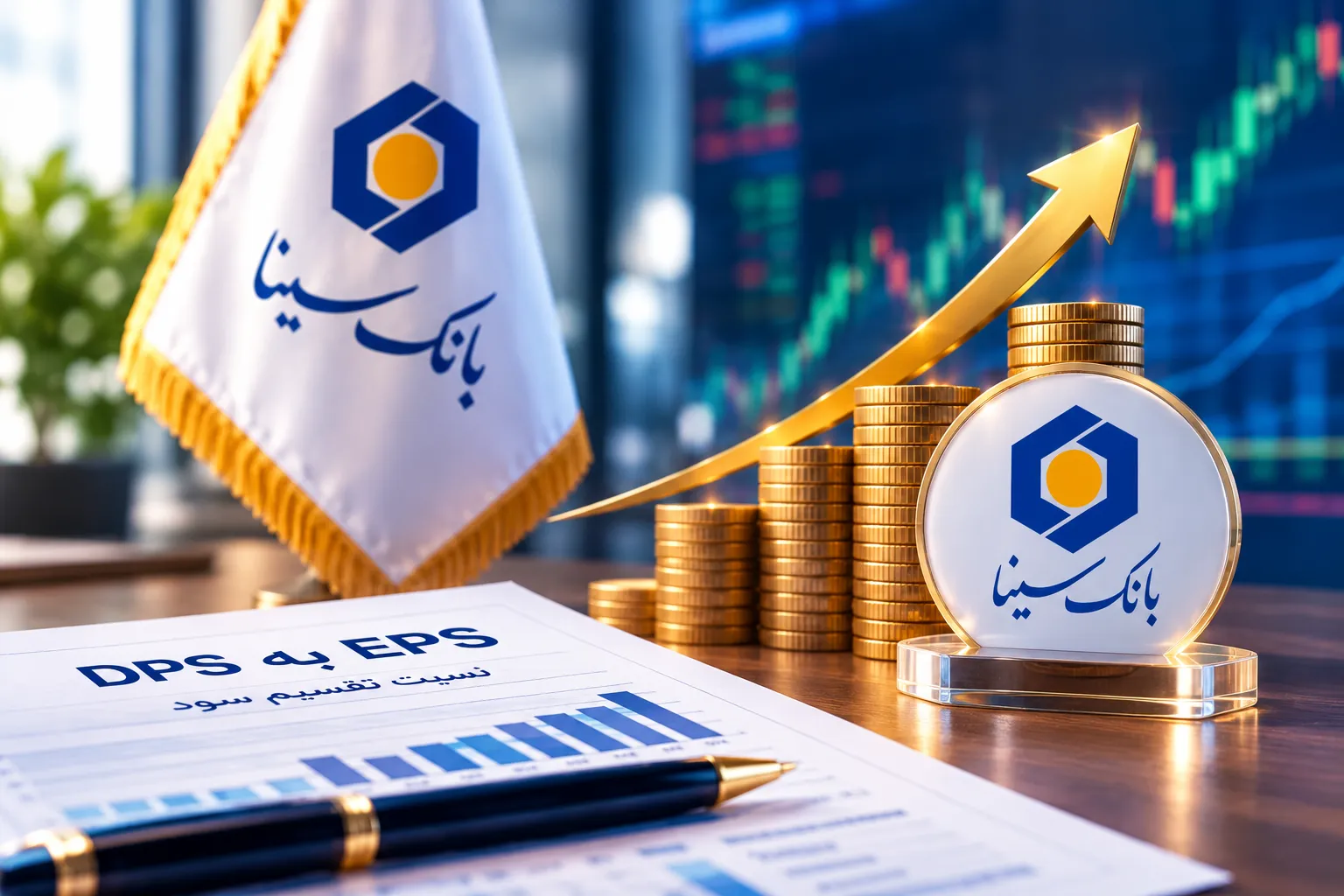 بانک سینا در جمع سه بانک برتر بورسی از نظر نسبت تقسیم سود
