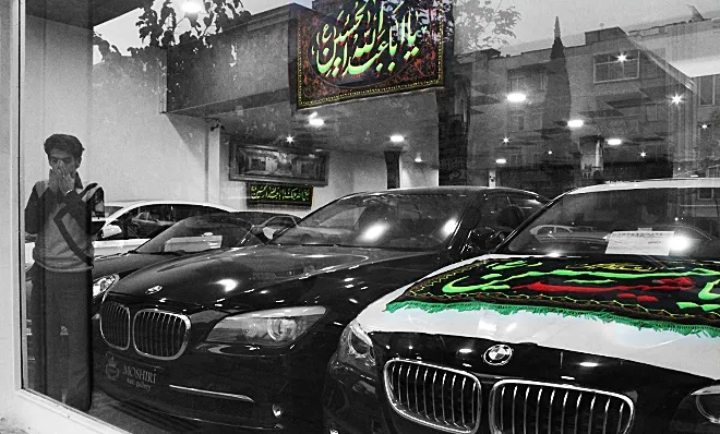 سیاه‌پوشان خودروهای مدل بالا +عکس