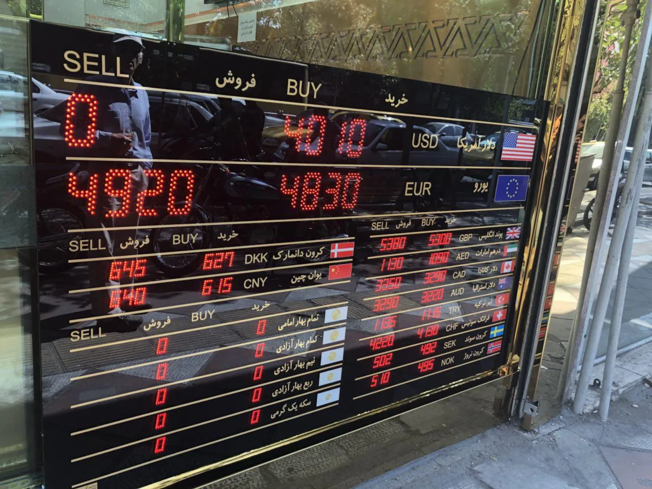 جای خالی دلار بر تابلوی صرافی‌ها