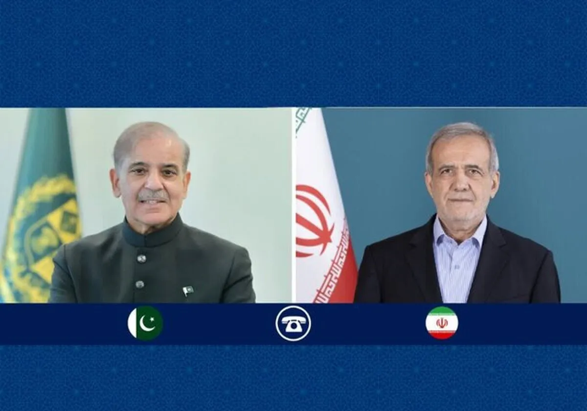 مذاکره تلفنی نخست‌وزیر پاکستان و پزشکیان