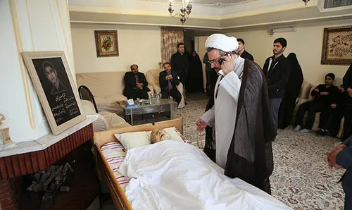 پیکر آیت‌الله خزعلی پس از درگذشت +عکس