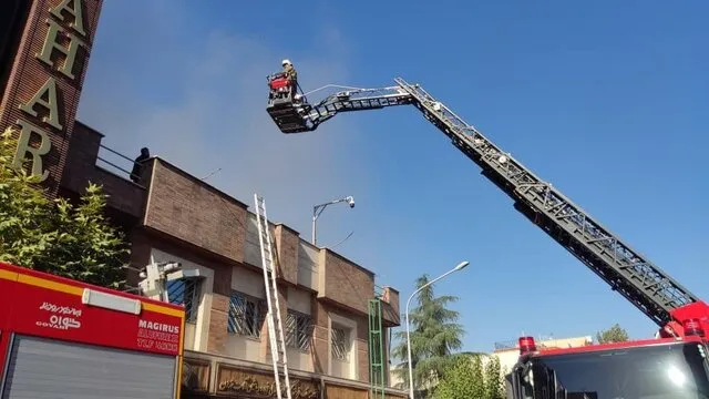 آتش سوزی در محدوده بازار تهران