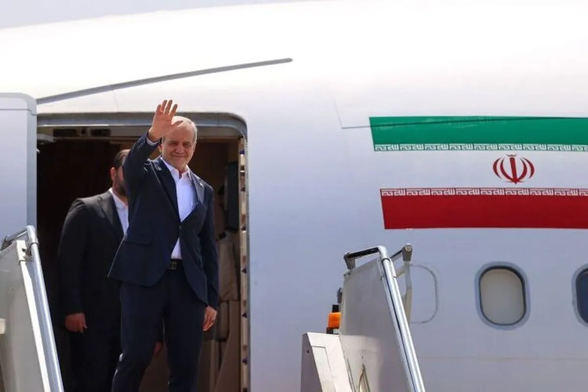 Pres. Pezeshkian arrives in Chinese city of Tianjin