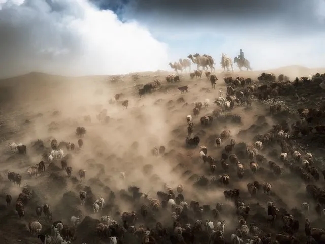 مهاجرت چوپان و گله در عکس روز نشنال جئوگرافیک