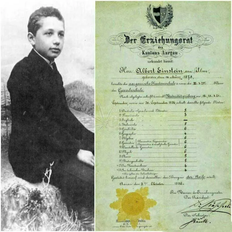 کارنامه تحصیلی انیشتین با نمرات جالب! +عکس
