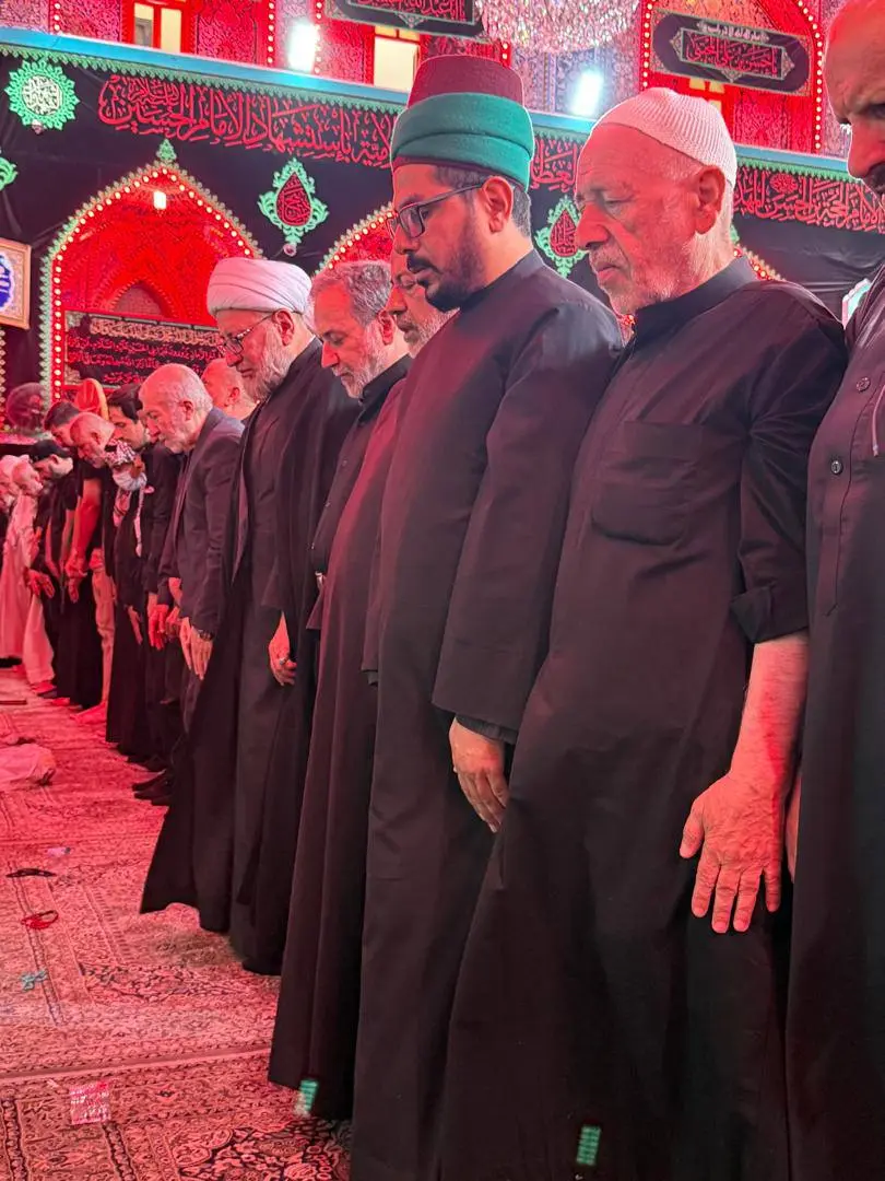 تصویر عراقچی در نماز اربعین حرم امام حسین (ع) + عکس