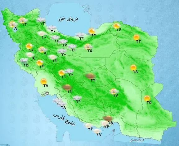 پیش‌بینی بارش باران و وزش شدید باد در بیشتر مناطق کشور
