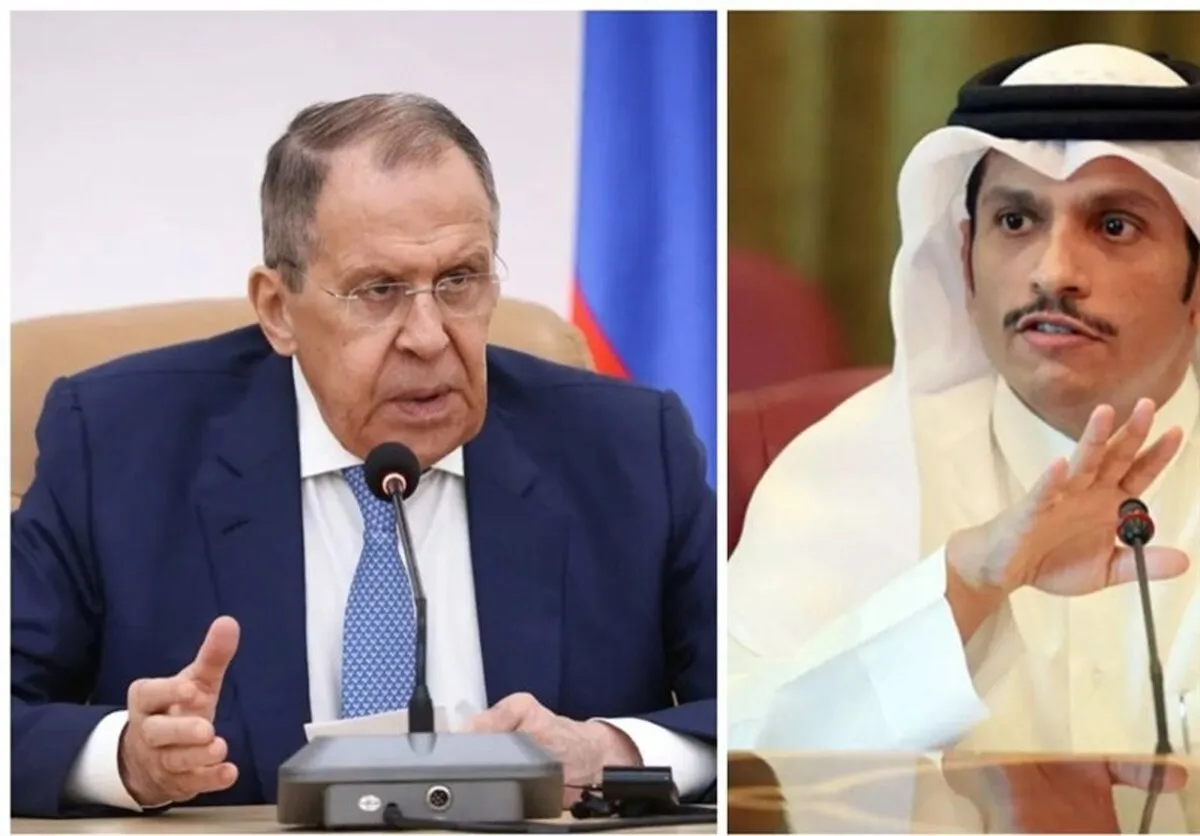 تماس تلفنی وزیر خارجه قطر با لاوروف درمورد وضعیت تنگه هرمز