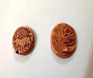 کشف دو سکه خاتون مسی در حین کاوش در سد چم شیر + عکس